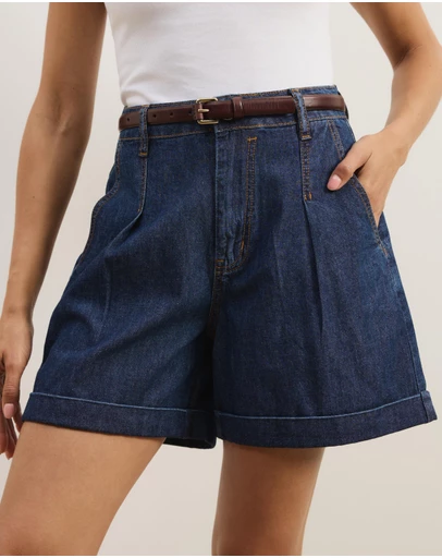 Atmos&Here - Fia Chambray Denim Shorts