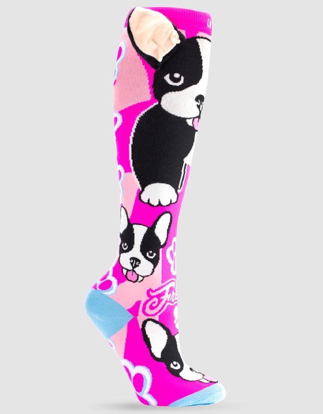 Crazy Skates - Crazy Socks Frenchie Knee-High Socks