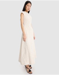 ROTATE - Jacquard Midi Dress