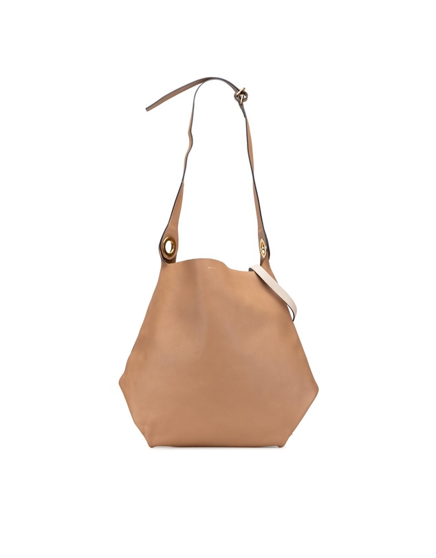 Burberry - Pre-Loved Bicolor Calfskin Grommet Hobo