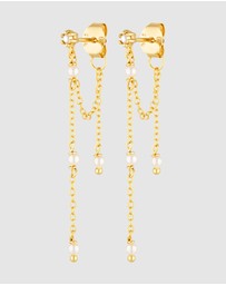 HOUSE OF SLANI - Dainty Noor Freshwater Pearl Drop Earrings