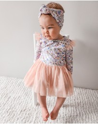 WITH LOVE FOR KIDS - Tulle Flutter Long Sleeve Tutu Onesie - Babies