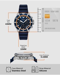 Emporio Armani - Blue Chronograph Watch
