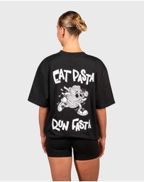 TWL - Oversized T-Shirt Eat Pasta Run Fasta V2