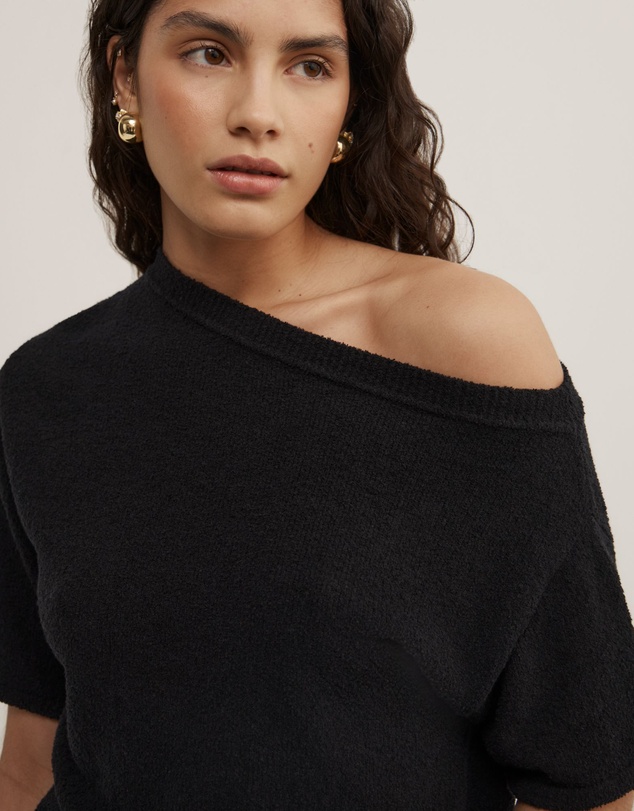Witchery - Asymmetric Textured Knit T-shirt