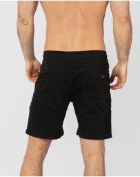 ONEBYONE - Hudson Black Shorts