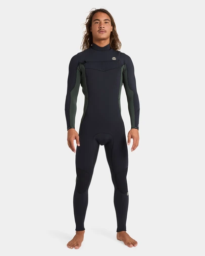Billabong - Mens 3/2Mm Absolute Natural Chest Zip Wetsuit