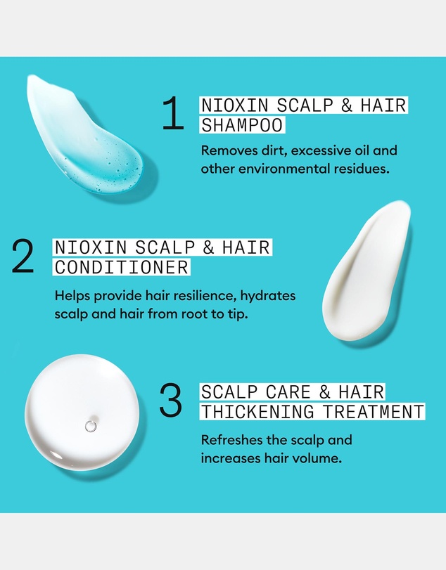 Nioxin - Nioxin Scalp + Hair Thickening System 3 - Hair Thickening System For Colored Or Dry Damaged Hair With Light Thinning