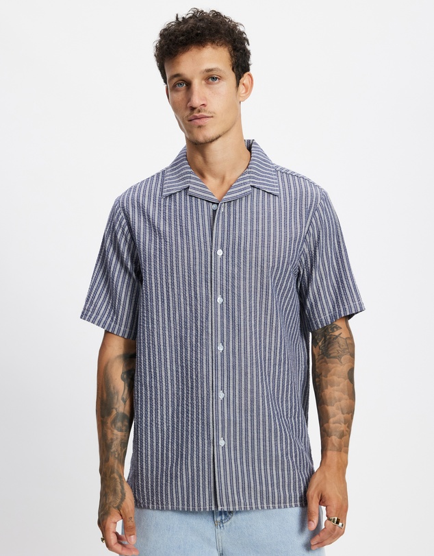 Thrills - Gardens Stripe Bowling Shirt