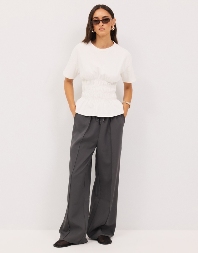 Calli - Harry Smocked Crewneck Top