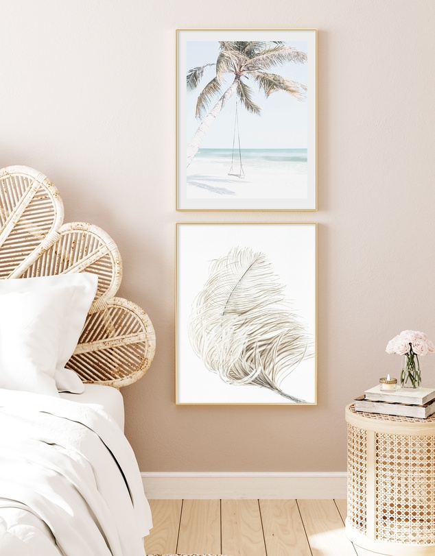 Olive et Oriel - Palmy Swing Art Print