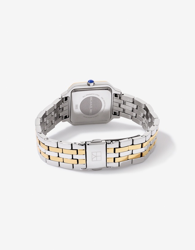 Michael Hill - Women’s Square Dial Watch in Two-Tone Stainless Steel