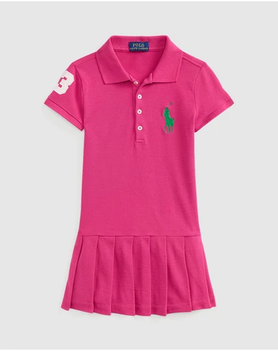 Polo Ralph Lauren - Big Pony Stretch Mesh Polo Dress - Kids