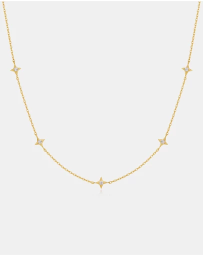 Ania Haie - Ania Haie Gold Stars Station Necklace