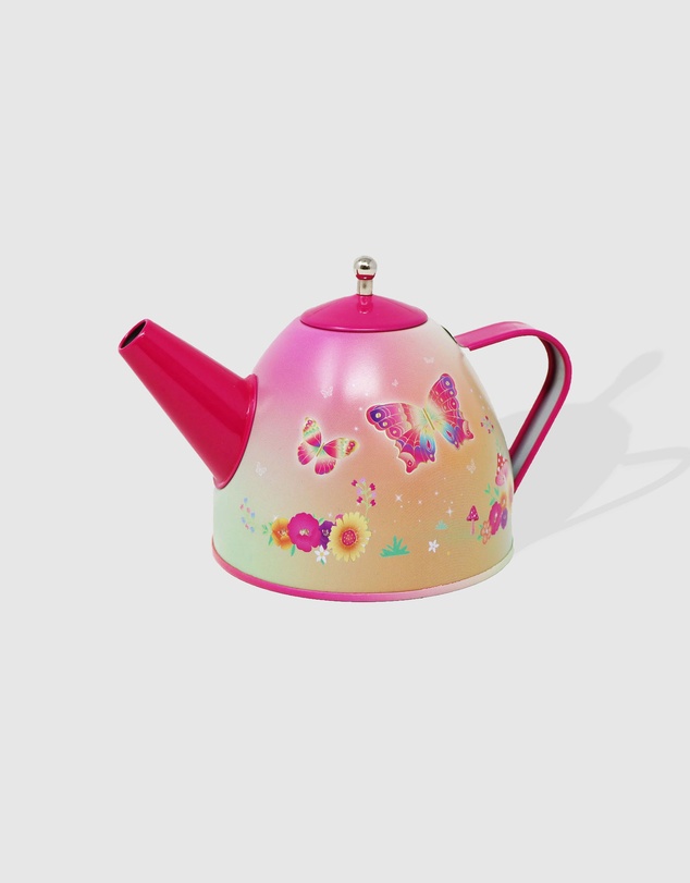 Pink Poppy - Rainbow Butterfly Tea Set in Basket