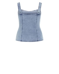 City Chic - Plus size Abbie Denim Top - light wash