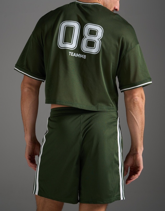 TEAMM8 - S.S.C. Fraternity Drop Sleeve Crop Tee