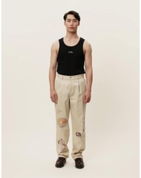 Les Deux - Romeo Pleated AOP Canvas Pants