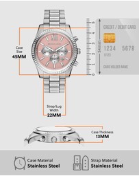 Michael Kors - Lexington Silver Tone Chronograph Watch
