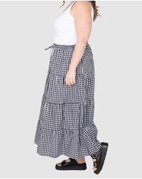 Love Your Wardrobe - Stacey Gingham Maxi Skirt
