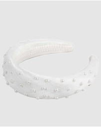 Max Alexander - White Sinamay Racing Fascinator Headband