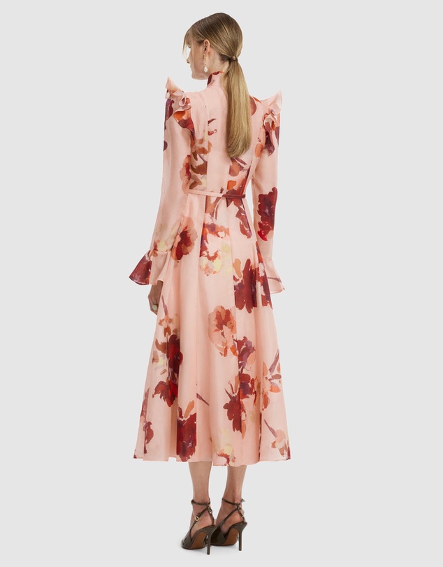 LEO LIN - Katrina Butterfly Sleeve Midi Dress