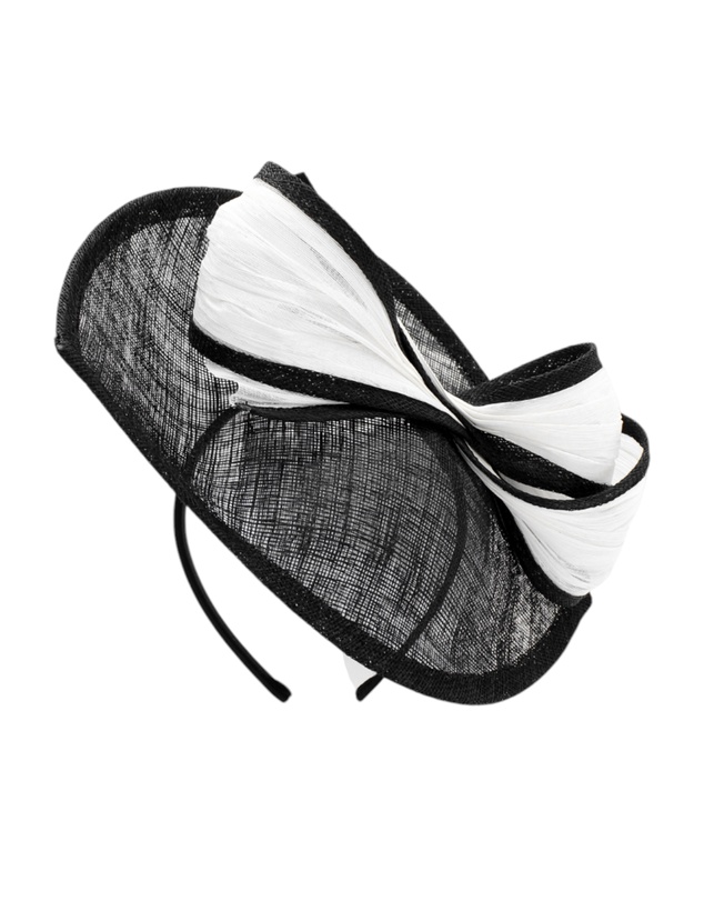 Morgan & Taylor - Xanthia Fascinator in Black and White