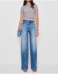 Reformation - Bex Super Stretch High Rise Wide Leg Jeans
