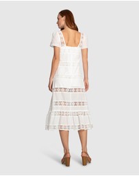 Belle & Bloom - The Wild Rose Hour Lace Midi Dress