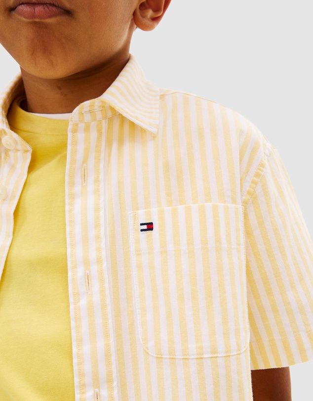 Tommy Hilfiger - Ithaca Stripe SS Oxford Shirt - Kids