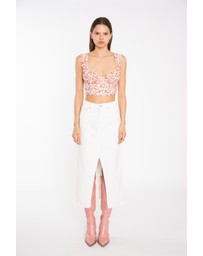Glamorous - Center Split Denim Midi Skirt