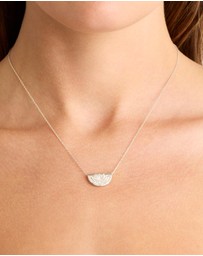 By Charlotte - Silver Lotus Short Necklace