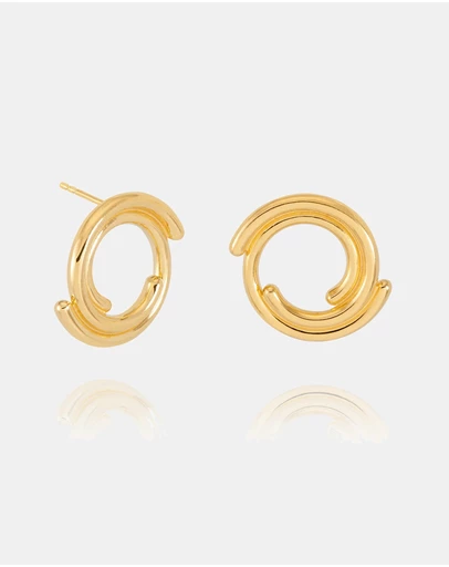 Rachel Jackson - Front Facing Evolve Stud Earrings Gold