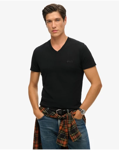 Superdry - Essential Logo Embroidered Vee Slim Fit Tee