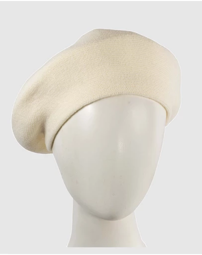 Max Alexander - European Made Cream Soft Wool Beret