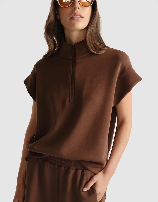 Decjuba - D-Luxe Neoprene Half Zip Top