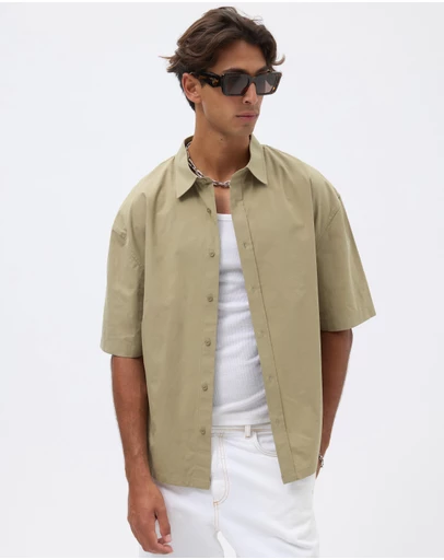 AERE - Gatz Cotton Poplin Shirt