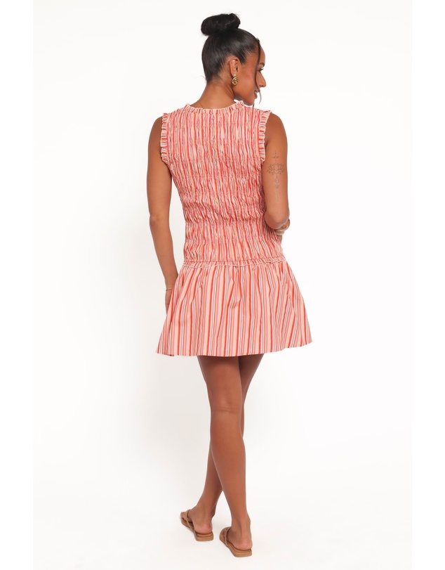 Petal & Pup - Leabrook Mini Dress - Peach Stripe