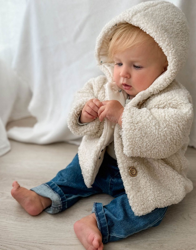 Purebaby - Shearling Padded Jacket -Kids-Babies