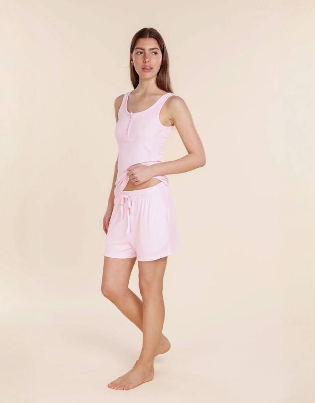 Gingerlilly - Liberty Ribbed Singlet Henley Top
