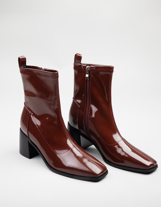RAID - Allona Block heeled ankle boots in brown