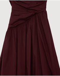 Revibe - Repaired AERE Kylara Ruched Midi Dress - AU 10