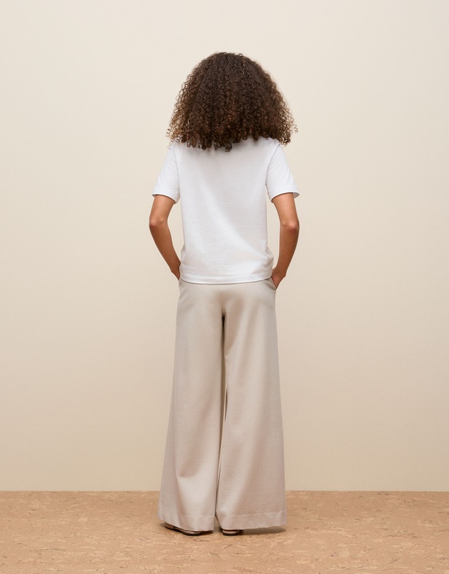 Trenery - Cotton Crew T-shirt in White