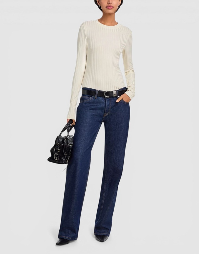 rag & bone - Natalia Long Sleeve Ribbed Shirt