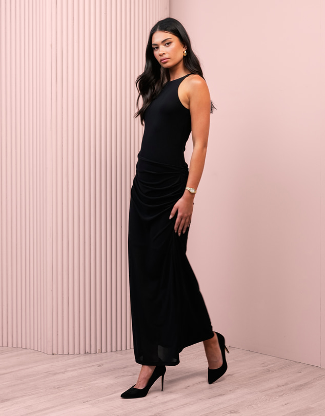 Azzurielle - Amora Sheer Back Maxi Dress
