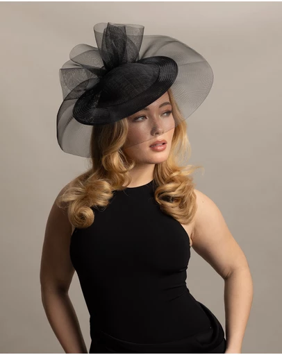 Morgan & Taylor - Julia Fascinator in Black