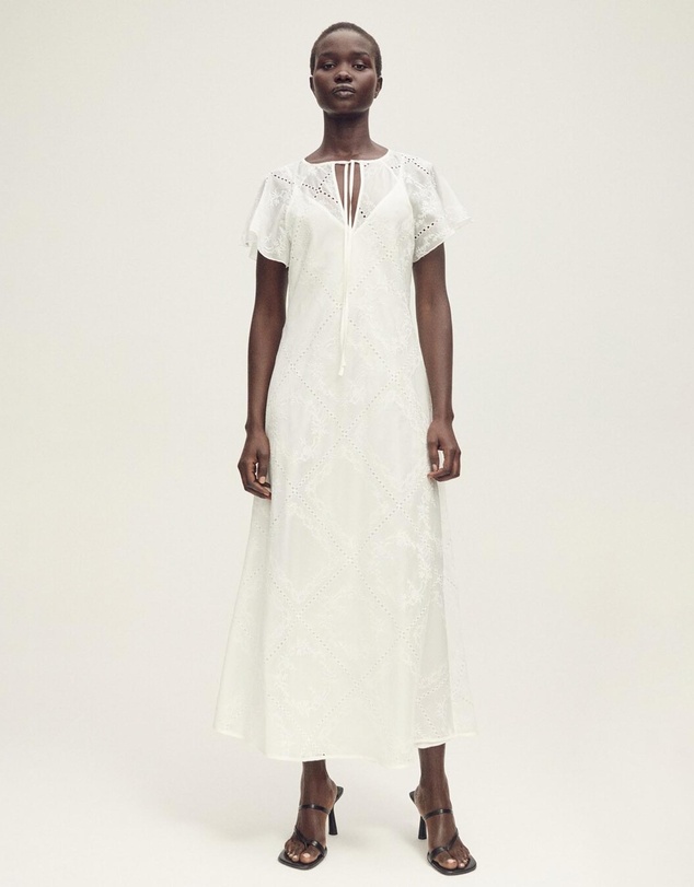 M.N.G - Moss Embroidered Dress
