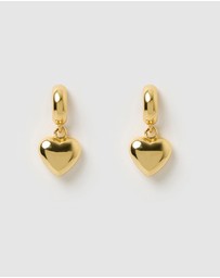 Izoa - Penny Heart Stud Earrings