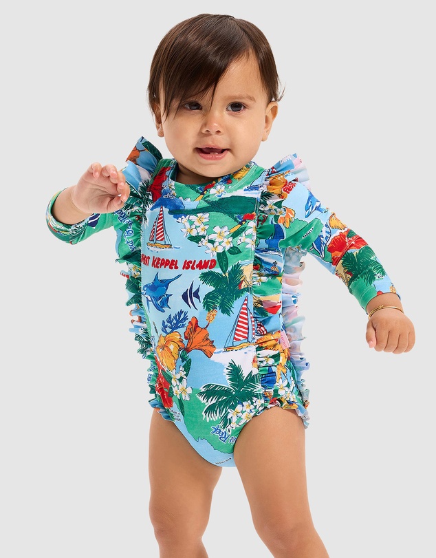 Seafolly - Viva Vacation Frill Sunsuit - Babies