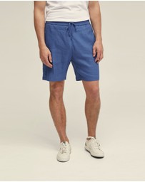Oxford - Rufus Linen Pull On Shorts